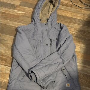 Carhartt Light Gray Hooded Jacket